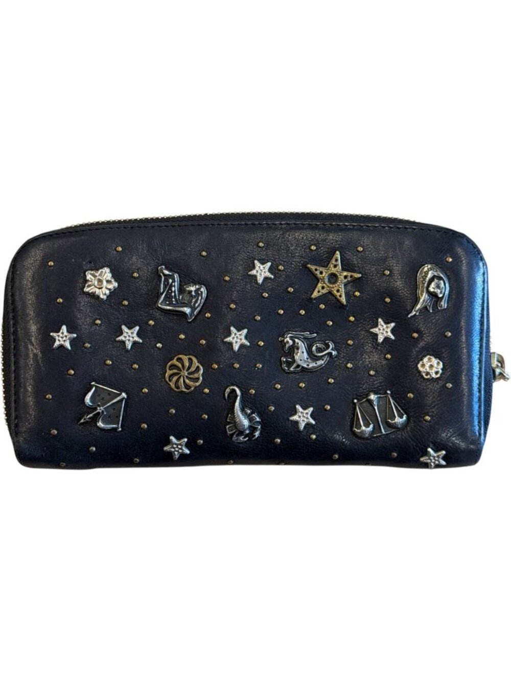676152CR C1 Jimmy Choo Wallet Long Black Leather